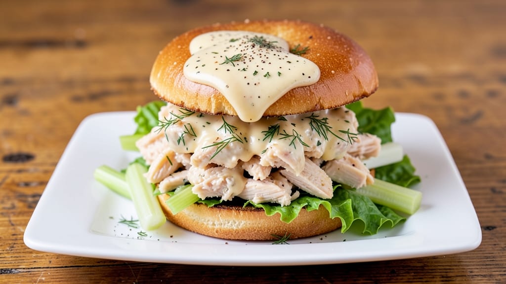 Chick-Fil-A Copycat Chicken Salad Sandwich Recipe: Pickle-Packed Crunch and Tangy Herb Dressing