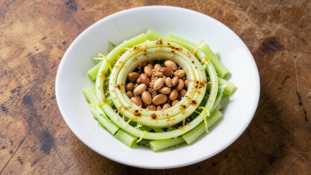 Chinese Celery Salad Recipe: Crisp Crowns With Tangy Sesame-Lime Dressing