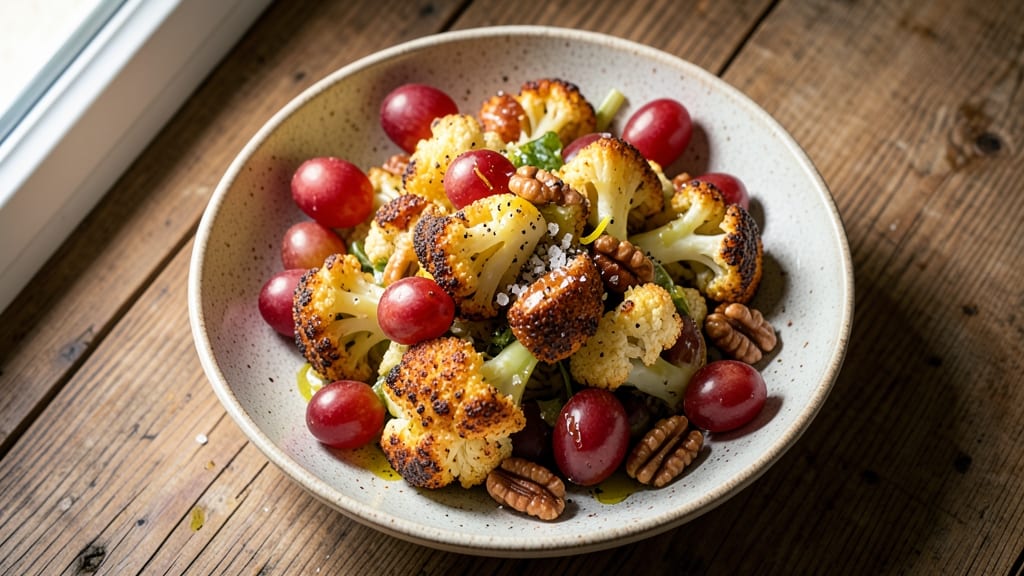 Cauliflower and Grape Salad Recipe: Sweet-Tart Crunch with Creamy Citrus Dressing