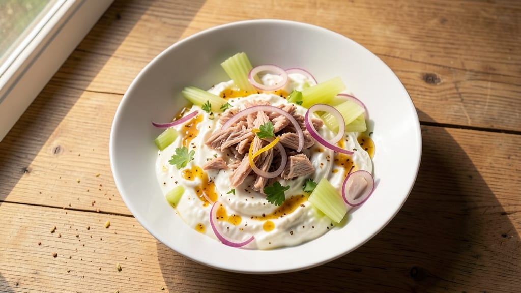Tuna Salad Recipe No Egg: Crunchy Celery Crowns With Zesty Lemon Dressing