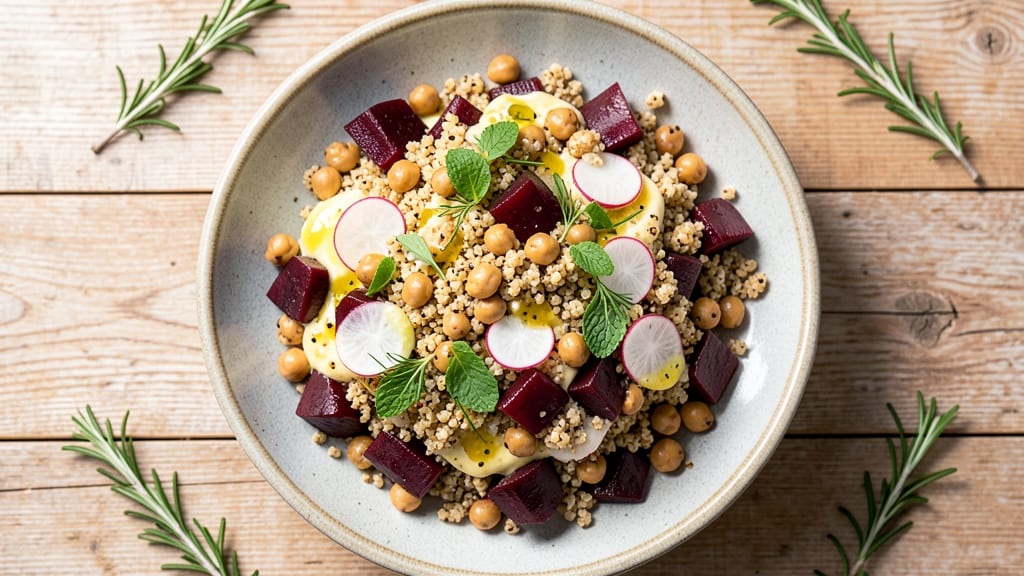 Chickpea Beet Quinoa Salad Recipe: Earthy Sweetness Meets Crunchy Texture