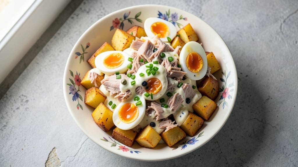Tuna Egg Potato Salad Recipe: Creamy Texture With Crunchy Celery Crowns