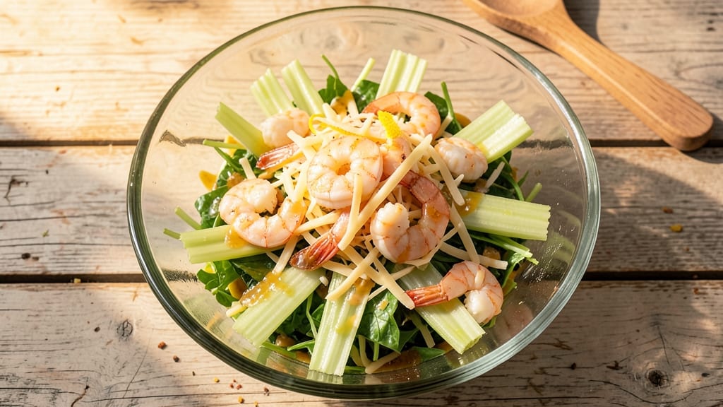 Alugbati Salad Recipe: Crisp Celery Crowns and Creamy Herb Cheese Fusion Without Mayo Cling