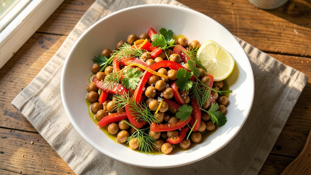 Chickpea Salad Recipe with Lemon: Zesty Herb Brightness in 15 Minutes