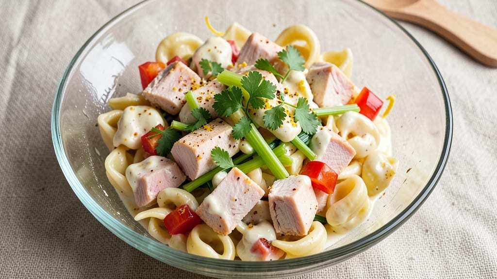 Classic Chicken Macaroni Salad Recipe: Cool, Creamy Crowd-Pleaser With Crunchy Celery Bite