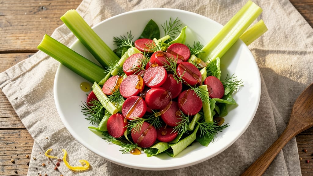Celery and Radish Salad Recipe: Peppery Crunch With Sweet-Tart Balance