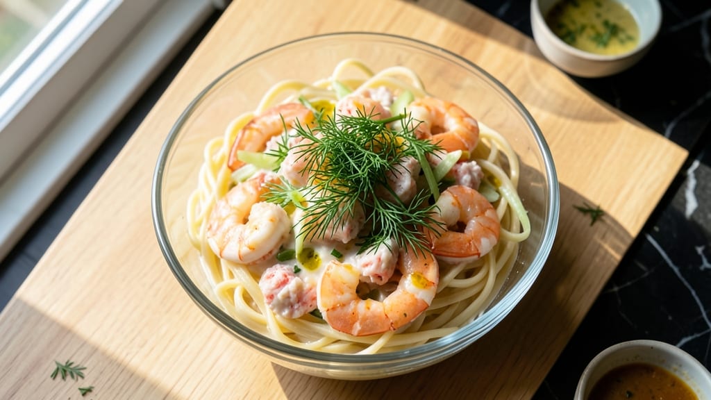 Cold Seafood Pasta Salad Recipe With Crabmeat And Shrimp: Bite-Sized Luxury for Picnic Perfection
