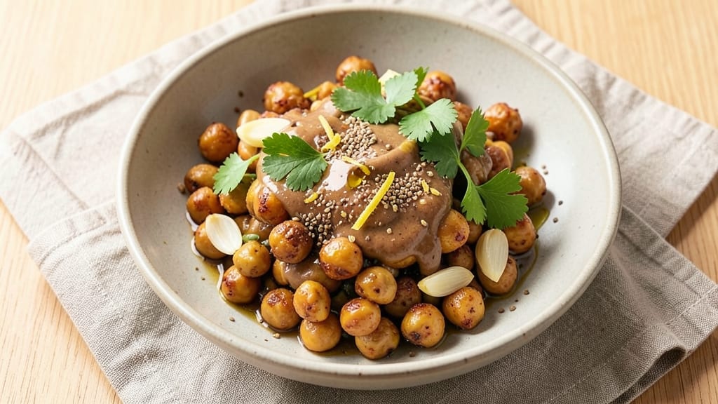 Chickpea Tahini Salad Recipe: Crunchy Chickpeas and Nutty Tahini Bliss
