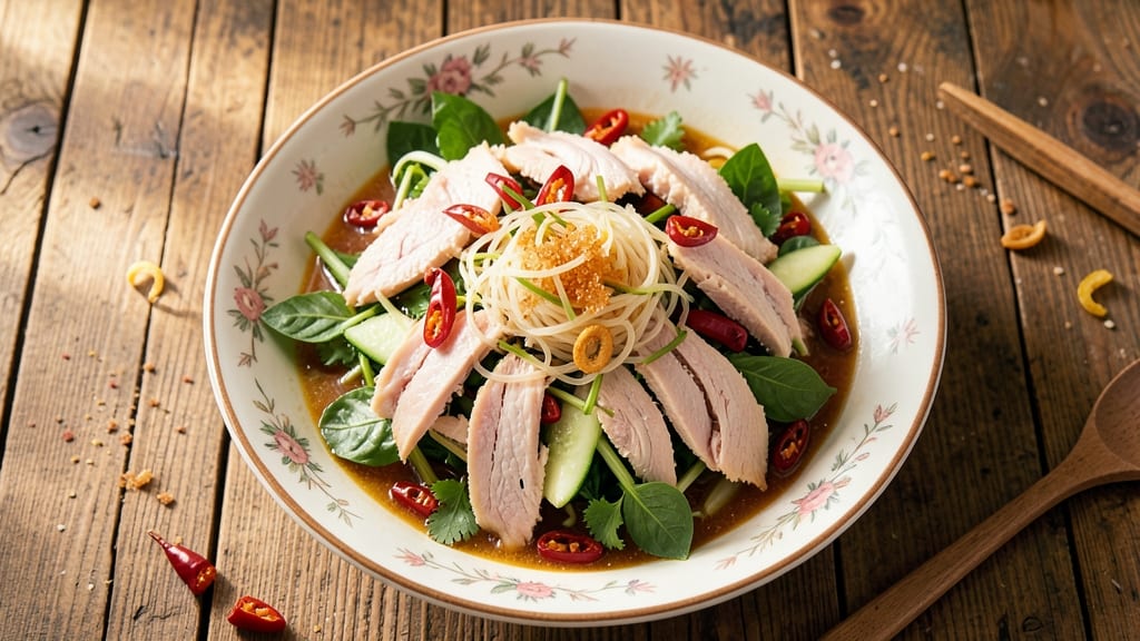 Cold Thai Chicken Salad Recipe: Zesty Lime and Chili Crunch Without Mayo Cling