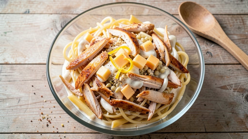 CCC Chicken Pasta Salad Recipe: Cool Crunch and Creamy Herb Cheese Fusion