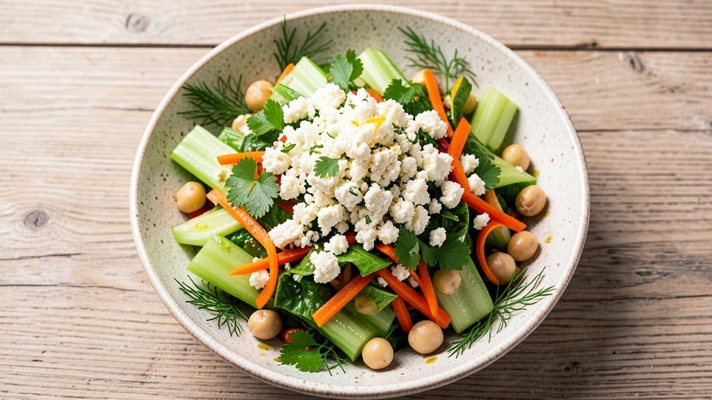 True Food Kitchen Chopped Salad Recipe: Crisp Celery Crowns and Creamy Herb Cheese Balance