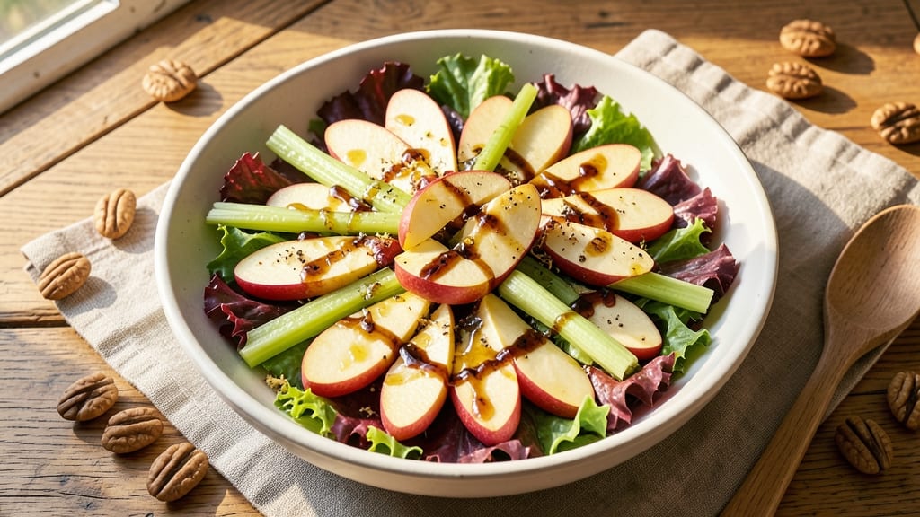 Vegan Apple Salad Recipe: Crisp Celery Crowns and Maple-Balsamic Glaze