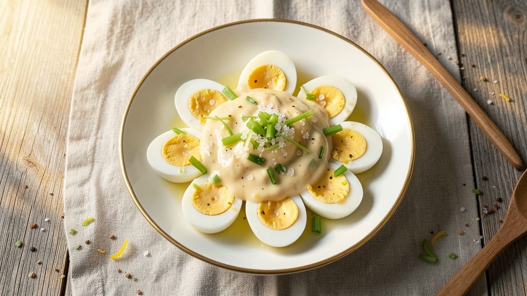 Traditional Japanese Egg Salad Recipe: Mayonnaise-Light With Crisp Celery Crowns