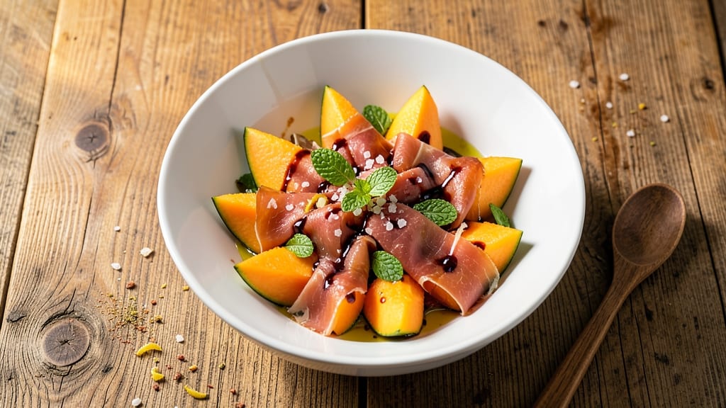 Cantaloupe and Prosciutto Salad Recipe: Sweet Melon Meets Salty Italian Cured Ham