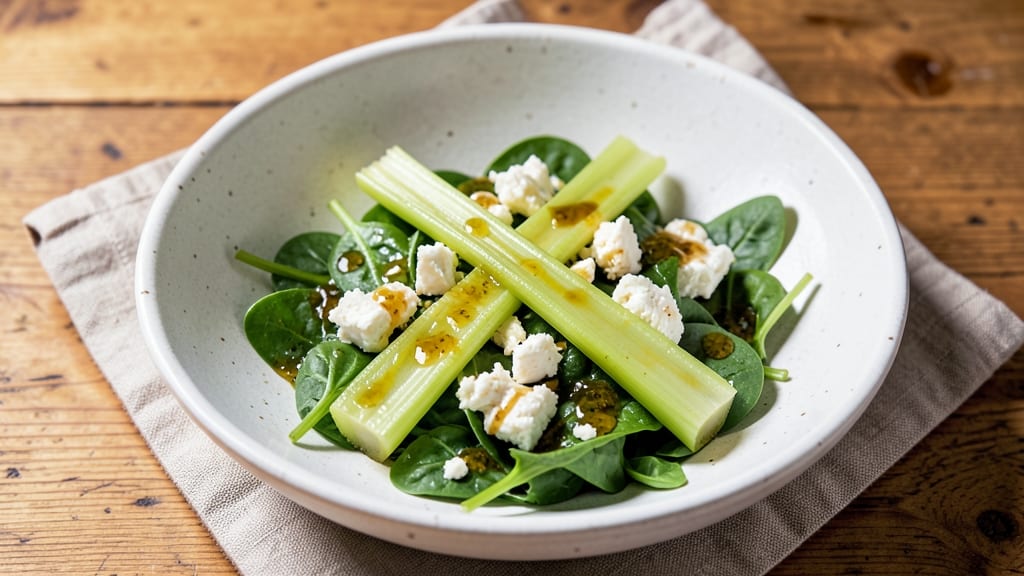 Chez Panisse Goat Cheese Salad Recipe: Crisp Celery Crowns With Herbal Tang