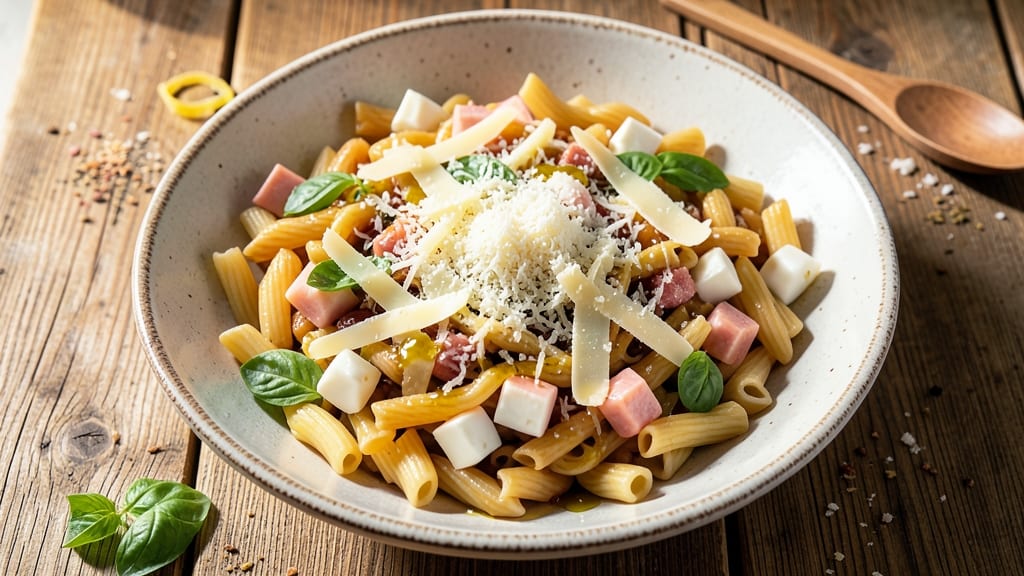 3 Cheese Pasta Salad Recipe: Triple-Cream Cheese Crunch Without Mayo Cling