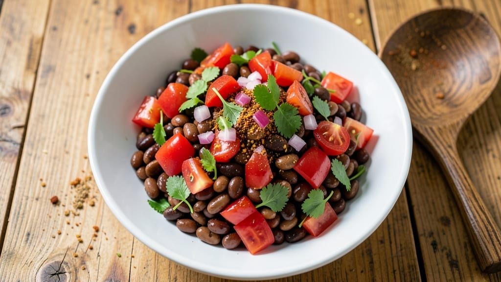 Tex-Mex Bean Salad Recipe: Crunchy Tortilla Bites and Zesty Lime Dressing Fusion