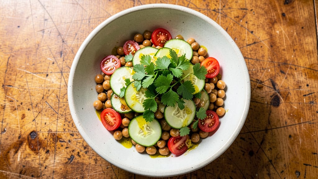 Chickpea, Cucumber, and Tomato Salad Recipe: Mediterranean Crunch in 15 Minutes