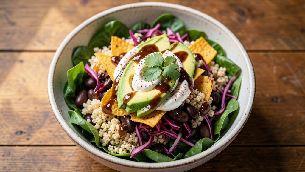 Vegan Taco Salad Bowl Recipe: Crunchy Layers and Zesty Lime Dressing