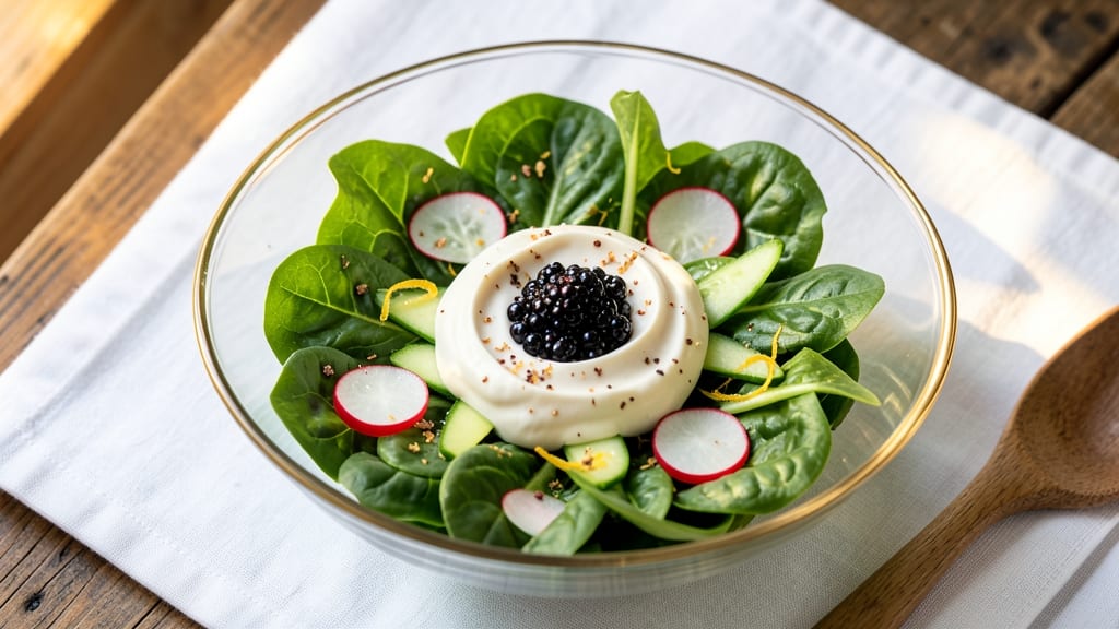 Caviar Salad Recipe: Luxurious Caviar and Crème Fraîche Balance