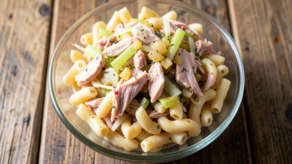 African American Tuna Macaroni Salad Recipe: Bold Mustard and Celery Crunch Without Mayo Cling