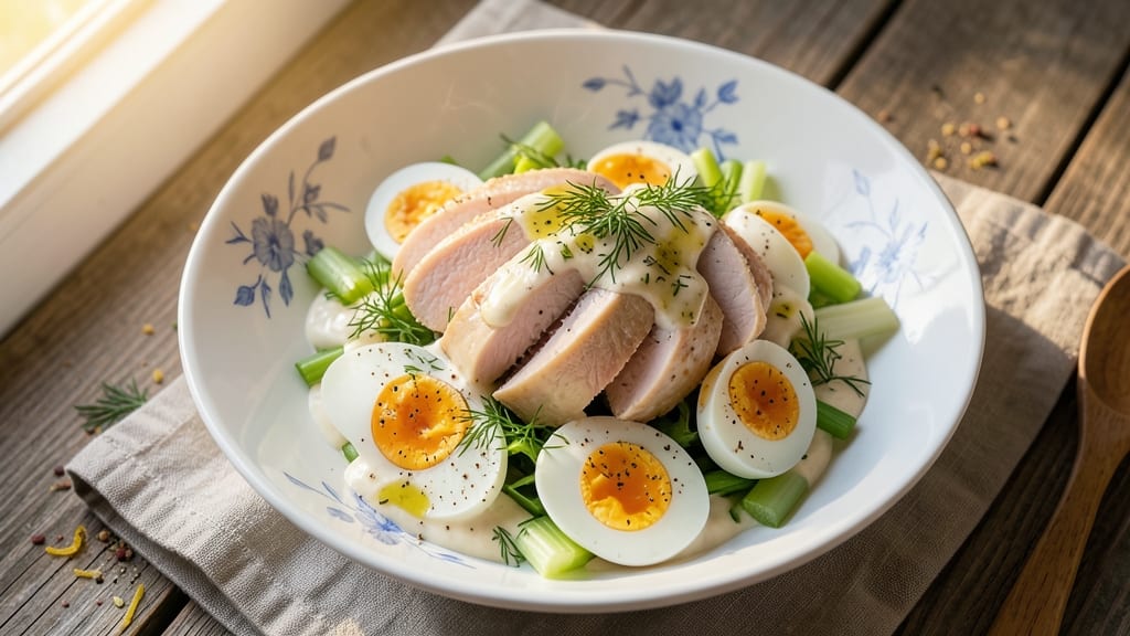 Chick Ranch Chicken Salad Recipe: Zesty Herb Cream Cheese With Crunchy Celery Crowns