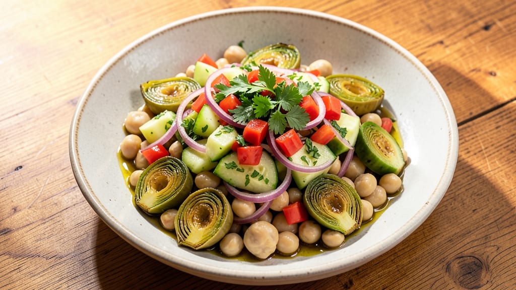 Chickpea and Artichoke Salad Recipe: Mediterranean Brightness in 15 Minutes