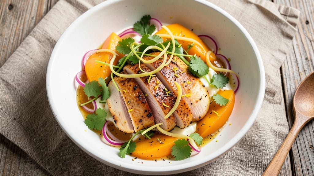 Chicken Salad With Mango Chutney Recipe: Tropical Sweetness Meets Herbed Crunch