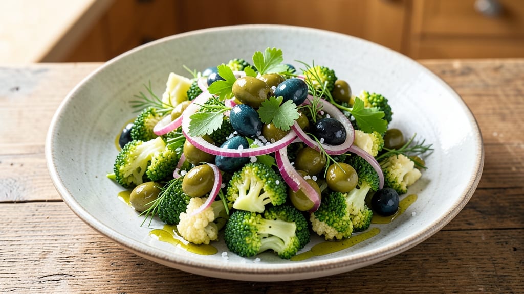Cauliflower and Green Olive Salad Recipe: Bright Mediterranean Crunch in Minutes