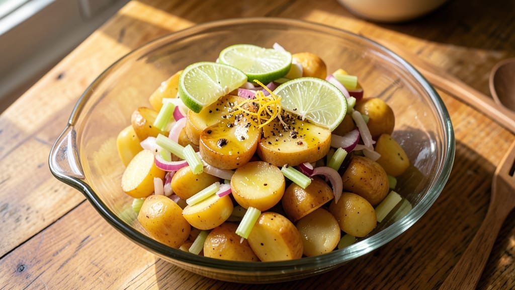 Colombian Potato Salad Recipe: Crispy Celery Crowns and Tangy Citrus Zest Twist