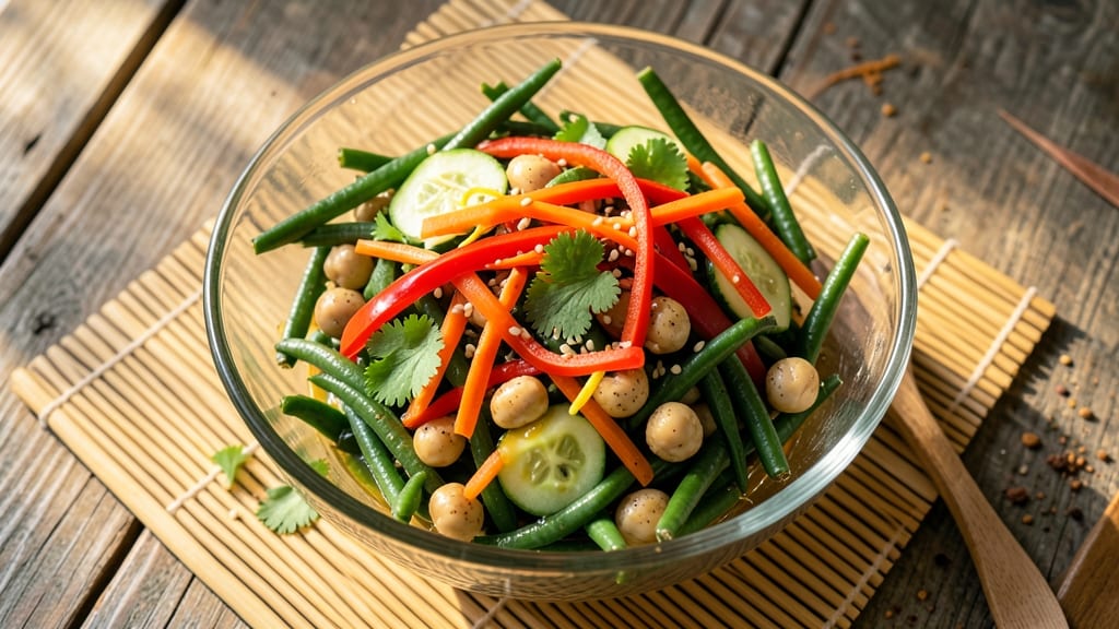 Thai Bean Salad Recipe: Tangy Lime and Toasted Sesame Crunch