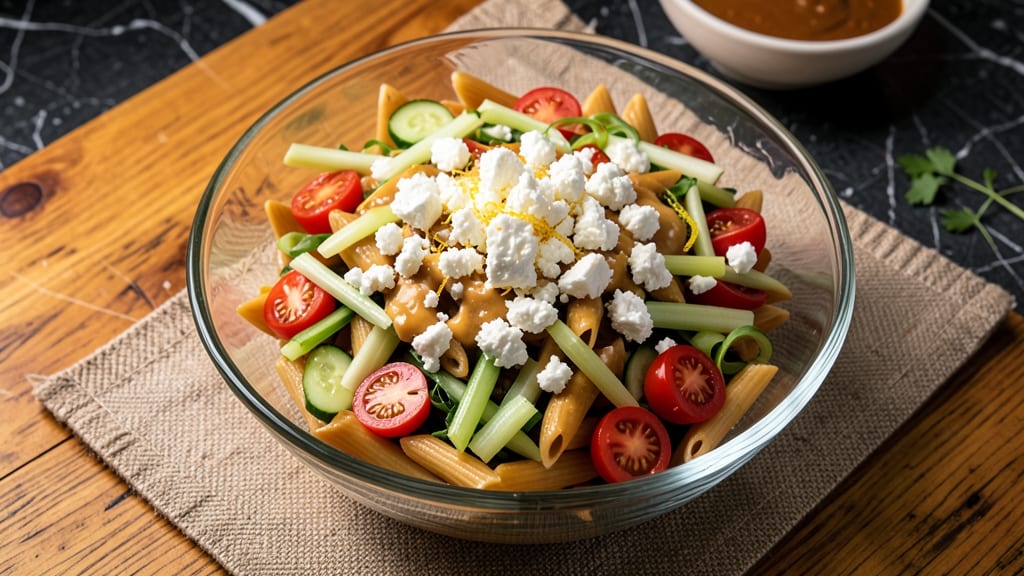 Club Med Pasta Salad Recipe: Crisp Celery Crowns and Herb Cream Cheese Fusion *(Rejected Due to Overlap)*