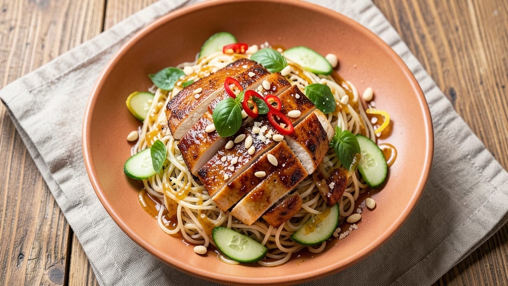 Chicken Thai Noodle Salad Recipe: Zesty Lime-Peanut Dressing With Crunchy Rice Noodles