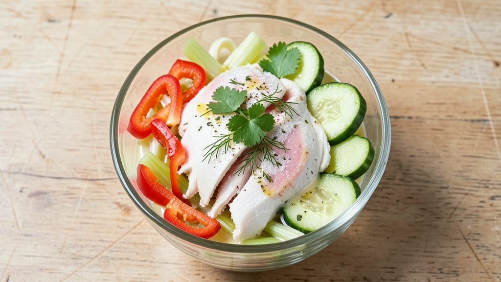 Chicken Salad Recipe With Mixed Vegetables: Herb-Infused Protein Bowl With Stay-Crisp Add-Ins
