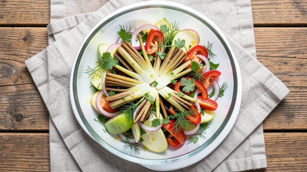 Chinois Salad Recipe: Crisp Celery Crowns and Creamy Herb Cheese Fusion With Zero Mayo