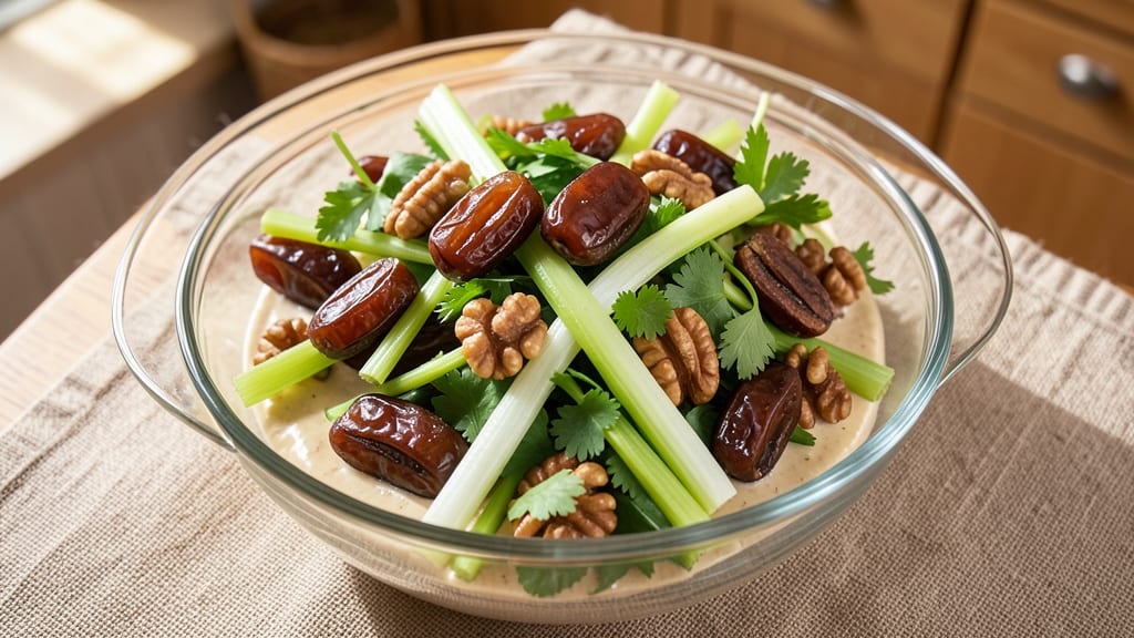 Celery Date Walnut Salad Recipe: Sweet-Tart Crunch with Creamy Herb Dressing