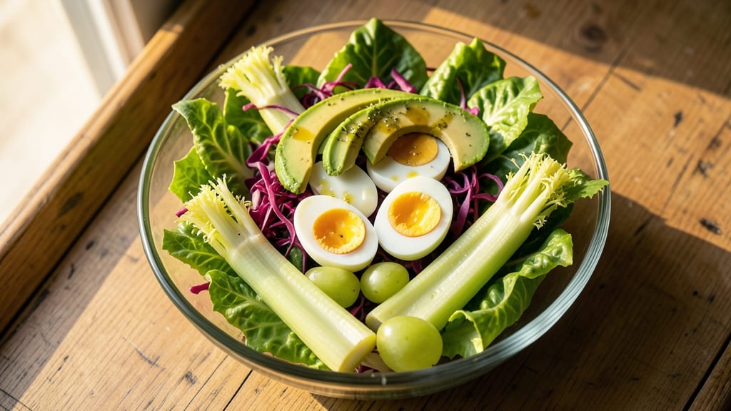Cocktail Salad Recipe: Celery Crowns and Smoky Herb Dressing Fusion
