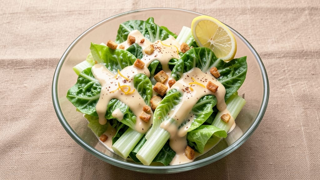 Carrabba's House Salad Recipe: Crisp Celery Crowns and Cool Cream Cheese Fusion