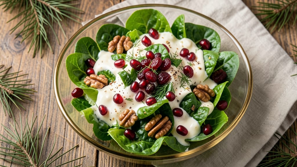 Christmas Lettuce Salad Recipe: Festive Holiday Crunch With Creamy Herb Dressing