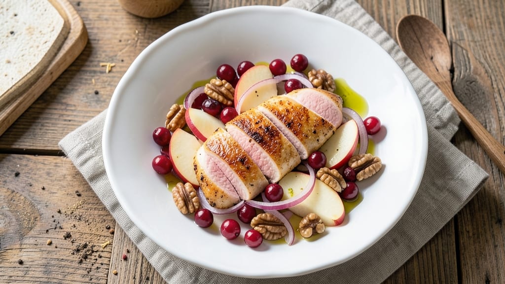 Chicken Cranberry Apple Walnut Salad Recipe: Sweet-Tart Bite With Crunchy Texture