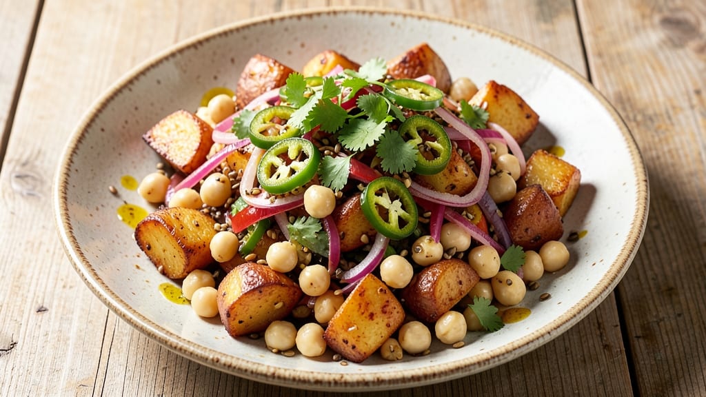 Aloo Chana Salad Recipe: Spiced Chickpea and Potato Crunch in 20 Minutes