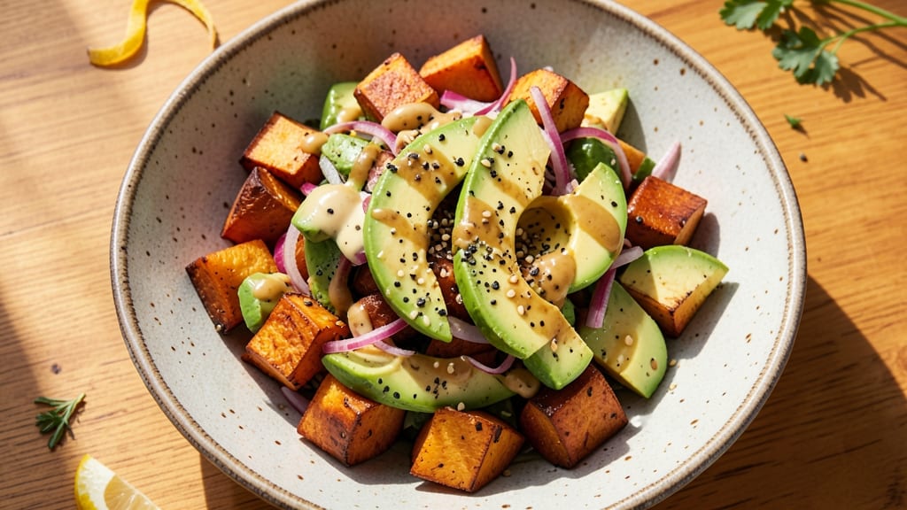 Sweet Potato and Avocado Salad Recipe: Roasted Sweetness Meets Citrusy Creaminess