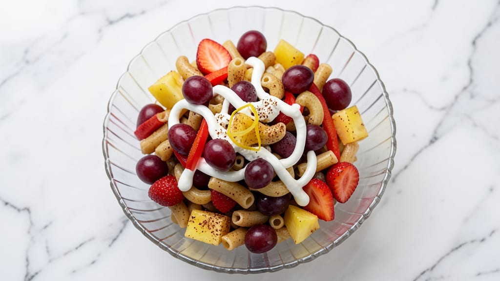 Sweet Macaroni and Fruit Salad Recipe: Summer Picnic Fusion With Creamy Twist