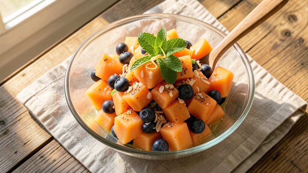Cantaloupe and Blueberry Fruit Salad Recipe: Sweet-Tart Balance in 15 Minutes