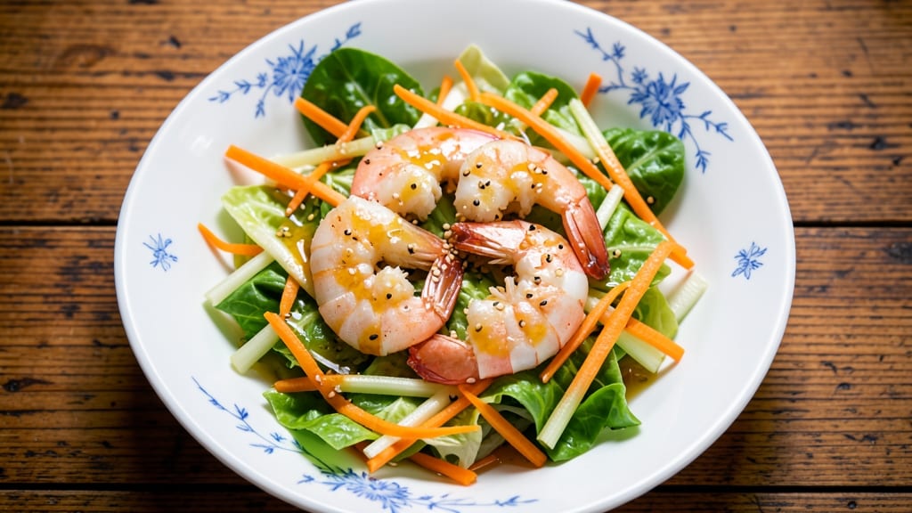 Chinese Prawn Salad Recipe: Crisp Celery Crowns and Smoky Sesame-Lime Dressing