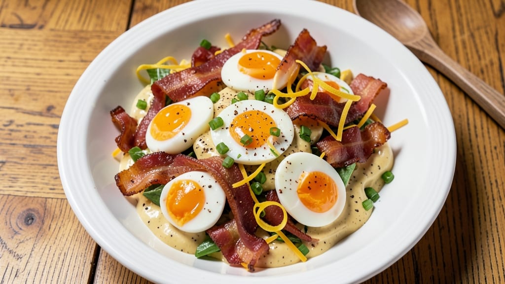 Cheddar Bacon Egg Salad Recipe: Smoky Bacon Crunch and Creamy Cheese Fusion
