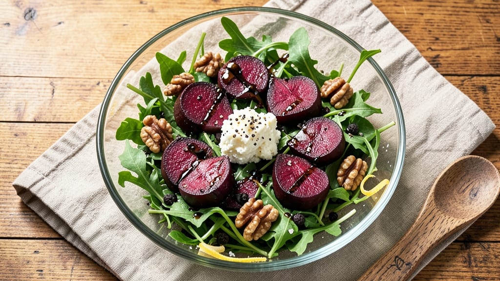 Cheesecake Factory Arugula Beet Salad Recipe: Balsamic-Glazed Beets and Creamy Goat Cheese Twist