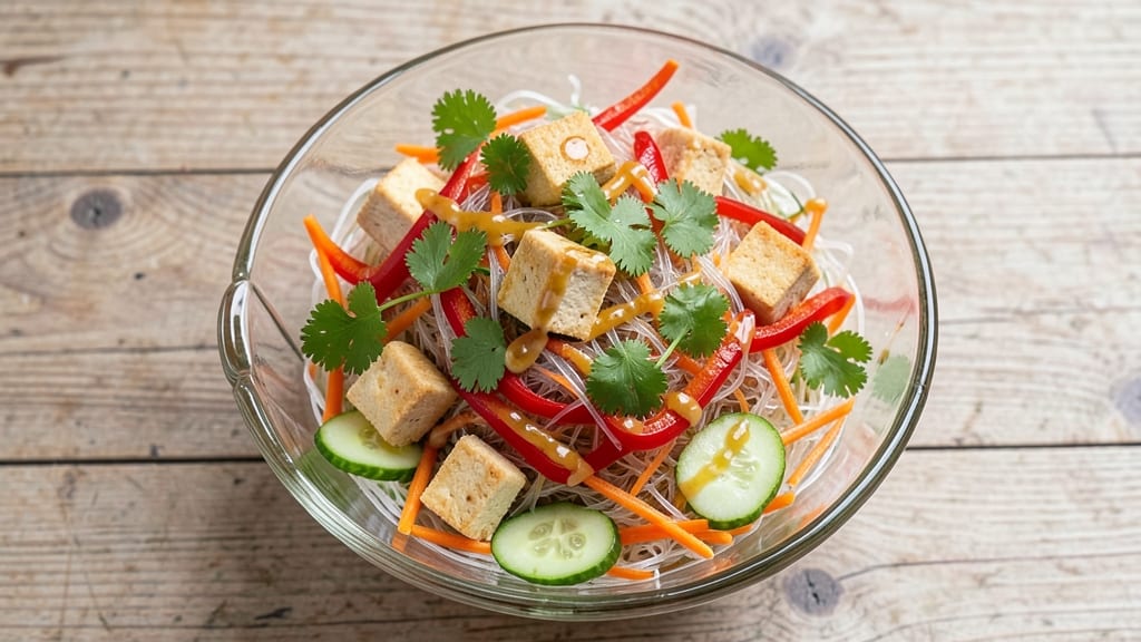 Cellophane Noodle Salad Recipe: Crisp-Tender Glass Noodles With Zesty Peanut Dressing