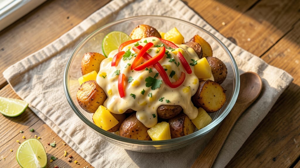Caribbean Style Potato Salad Recipe: Jerk-Spiced Crunch With Pineapple Zing