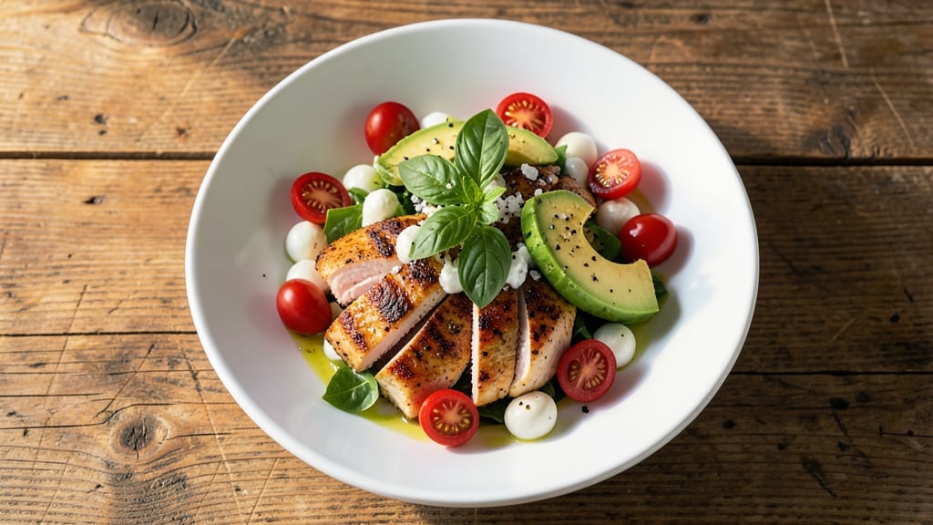 Chicken Avocado Caprese Salad Recipe: Bright, Crunchy Layers With No-Cook Ease